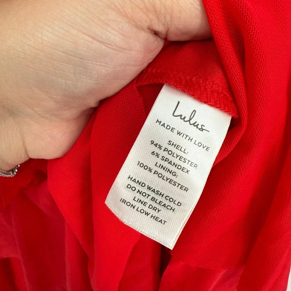 Lulus Exceptional Existence Red Mesh Ruched Tiered Maxi Dress‎ - Picture 6 of 9